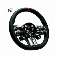 Volant de voiture de luxe de haute qualité avec bouton, adapté aux Mercedes-Benz 809Y GLK B C CLASS 223 AMG, personnalisable