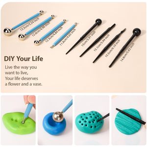 57 יחידות סט כלי פיסול וגילוף מחימר עץ למתחילים ולמומחים - עבודות יד אמנותיות לילדים לבית הספר - צהוב - Product Image 4