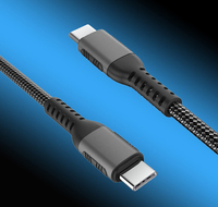 Kabel Data USB 3.0 Tipe-C ke Tipe-C 5A 100W Pengisian Cepat, Berbahan Nilon Kepang, untuk Printer, Bersertifikasi CE/FCC/RoHS