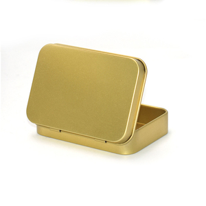 In Bulk <strong>Rectangular</strong> Tea Case Decorative Hinge Box Metal Can Scent Candles Gold <strong>Tin</strong> With Lid for Cookies <strong>Biscuit</strong> Candy Packaging - Product Image 2