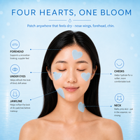 Patchs Hydrogel Hydratants Visage et Yeux OEM Personnalisés à l'Acide Hyaluronique B5, Forme Cœur, Multi-Zones, pour une Peau Éclatante et Hydratée – Produits de Soin Beauté