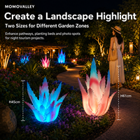 Lumière sculpturale en résine LED Momovalley en forme d'aloe vera pour hôtels de luxe, stations balnéaires, centres commerciaux et décoration paysagère extérieure
