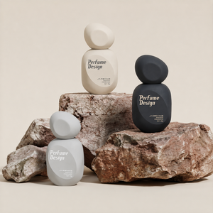 Flacone di Profumo Minimalista a Forma di Pietra da 50ml, Ecologico in <span class=keywords><strong>Vetro</strong></span>, per Marchi Sostenibili, Contenitore Personalizzabile con Logo - Product Image 5