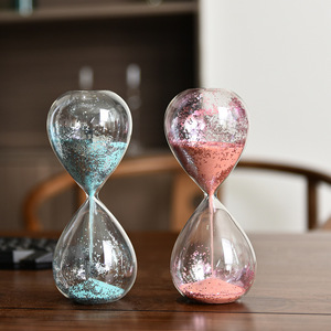 Großhandel Farbe Pailletten <span class=keywords><strong>Sand</strong></span> <span class=keywords><strong>Timer</strong></span> mund geblasen Sanduhr Sanduhr Geschenk für Home Decoration Tischplatte - Product Image 4