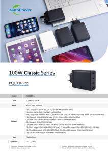 गन प्रौद्योगिकी 100 डब्ल्यू 3 प्रकार-सी 1 USB-A विनिमेय प्लग फोन मल्टी-फंक्शन बैटरी फास्ट वॉल चार्जर पावर सप्लाई एडाप्टर - Product Image 5