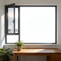 Fenêtre à battant en aluminium de style moderne pour villa, cadre extérieur en alliage, verre trempé avec moustiquaire magnétique