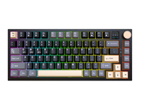 Teclado Mecánico para Juegos RGB con Pantalla Multimedia a Color de Triple Modo y Logotipo Personalizado OEM, Teclado para Juegos 3 en 1 de 81 Teclas para PC y Portátil