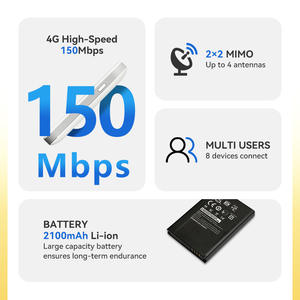 Punto de Acceso WiFi Portátil 4G con Ranura para Tarjeta <span class=keywords><strong>SIM</strong></span> de Cobertura Global, Batería de Larga Duración de 2100 mAh para Viajes Internacionales y Viajes de Negocios - Product Image 3