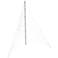 Torre de Telecomunicaciones de Acero Galvanizado con Cables de Refuerzo para Antena de Radio 5G, Internet Inalámbrico ISP y Mástil de Comunicación para Exteriores
