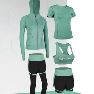 Ensemble chemise et collant d'athlétisme <span class=keywords><strong>de</strong></span> Compression, ensemble <span class=keywords><strong>de</strong></span> survêtement <span class=keywords><strong>de</strong></span> gymnastique pour femmes, vêtements <span class=keywords><strong>de</strong></span> Fitness, <span class=keywords><strong>combinaison</strong></span> <span class=keywords><strong>de</strong></span> sport pour hommes, 5 pièces - Product Image 2