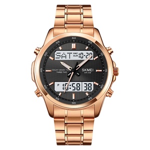 MIZUMS Men's Dual Display Digital Sports Watch Stainless Steel Waterproof Wristwatch for Outdoor & Commuting with <b>Alarm</b> Feature - Product Image 1