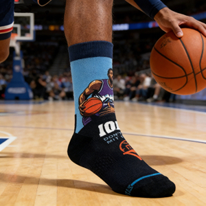 Chaussettes de basket-ball montantes <span class=keywords><strong>Donovan</strong></span> <span class=keywords><strong>Mitchell</strong></span> Utah Jazz : chaussettes de sport à motif de joueur pour hommes, idéales pour les matchs et les vêtements de fans - Product Image 2