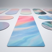 Tapis de yoga en daim en forme de pilule, antidérapant, en caoutchouc naturel épais de 4,5 mm, personnalisé, végétalien, pour Pilates, vente en gros d'usine