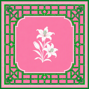 Tapis de Mahjong Personnalisé Série Palm Beach Regency – Imprimé Treillis Tropical Vibrant – Caoutchouc Naturel Durable et Écologique – Protection de Table - Product Image 3