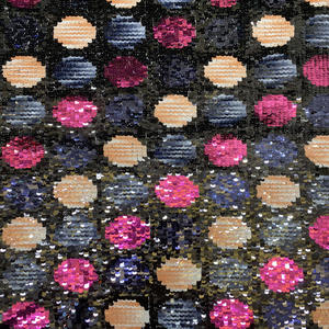 Tissu en maille 5mm boules colorées paillettes Dobby sergé tissé Techniques pour sacs de broderie chapeaux accessoires pour garçon Patchwork Sequin - Product Image 5