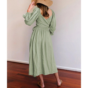 FCJ elegante abito da donna High Street con scollo a metà maniche e decorazione con cerniera lungo fino al pavimento e al ginocchio - Product Image 5