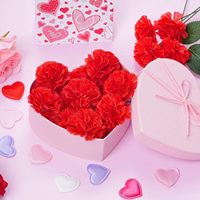 Kepala Bunga Marigold Sutra Tanpa Batang Simulasi Anyelir untuk Dekorasi Pernikahan DIY