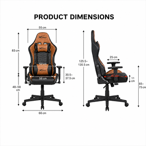 Chaises de jeu en cuir marron pivotantes et inclinables de style course, <span class=keywords><strong>design</strong></span> ergonomique, vente en gros - Product Image 2