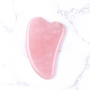 Logo personalizzato vero naturale di cristallo rosa a forma di V massaggiatore <span class=keywords><strong>viso</strong></span> Guasha all'ingrosso rosa quarzo giada <span class=keywords><strong>pietra</strong></span> faccia Gua Sha strumento per la cura della pelle Gua Sha - Product Image 3