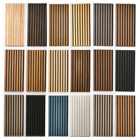 Panneau ondulé 3D en bois et placage de PVC MDF Panneau mural acoustique incurvé flexible et incurvé