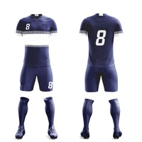Seragam Sepak Bola Pria Custom Logo Sublimasi Grosir, Termasuk Celana Pendek dan Kaus Kaki, Perlengkapan Sepak Bola Berkualitas Tinggi