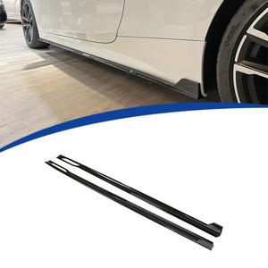 สเกิร์ตข้าง BMW ซีรีส์ 4 G22 แบบเต็มความยาว สีดำเงา ลายคาร์บอน ผลิตจากพลาสติก ABS สไตล์รถแข่ง ชุดแต่งกันชน - Product Image 1