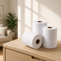 Gulungan Kertas Thermal dengan Inti Kertas untuk Kertas Struk Kasir POS 35-80GSM 100% Pulp Kayu OEM Grosir