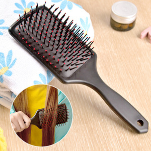 Paddle Hair Brush Plastic Rectangular Wide Tooth Scalp Massage Long Hair Anti Tangle Comb - Product Image 1