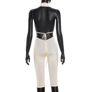 Nuovi set di tute e Leggings Sexy da donna con fascia senza schiena - Product Image 4