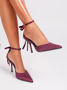 طراز أحذية مخصصة جديدة أنيقة وأنيقة للنساء 1211B-5 مع حزام كعب رفيع وحزام كاحل للشتاء والخريف - Product Image 3