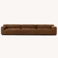 Canapé modulable en tissu style américain pour plusieurs personnes, ensemble complet pour villa, club, avec table basse et armoire de rangement, pour salon et école
