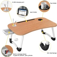 Bureau d'ordinateur portable pliable en bois personnalisable Table de chevet portable pour bureau à domicile Dortoir d'étude Bureaux d'ordinateur personnalisables