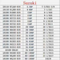 Hélice d'aéroglisseur et hélice de remorqueur de nouvelle condition Suzuki 15HP 9-1/4X11 modèle 58100-93743 par Propeller Maker