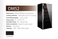 Humidor électrique de grande capacité 230L avec contrôle de la température et de l'humidité, étagères en cèdre espagnol pour 1200 cigares