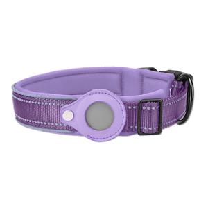 Collar de perro moderno de lujo con logotipo personalizado del fabricante, elegante, suave, acolchado, de nailon, duradero, ajustable, reflectante, etiqueta de aire para mascotas con estilo - Product Image 6