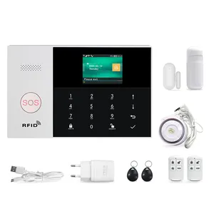 Anzhiyi vente chaude tuya sans fil antivol système d'alarme de sécurité intelligent maison intelligente WIFI GSM système d'alarme
