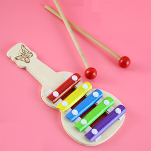 Jouet éducatif pour enfants de style populaire, xylophone en bois, piano à 5 tons, piano à frapper à la main pour enfants, éveil musical - Product Image 4
