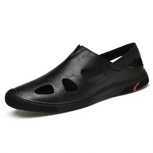 Sandalias Planas de Pescador para Hombre de Alta Calidad, Zapatos de PU, Antideslizantes, Transpirables, con Suela Hueca y Suave, para Conducir - Product Image 3