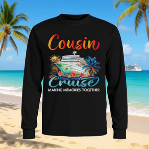 Camiseta de manga larga Cousin Cruise para hacer recuerdos juntos, viaje familiar - Product Image 3