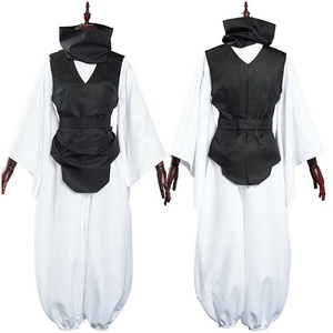 Costume de cosplay de style japonais unisexe pour adultes, <span class=keywords><strong>kimono</strong></span> noir et blanc, ensemble complet - Product Image 4