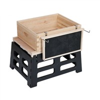 Support de ruche en plastique noir pour 10 cadres Langstroth Hives Support de ruche d'apiculture avec support de cadre