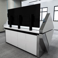 Station de travail informatique en gros d'usine Centre de commande de sécurité Console de surveillance Bureau Mobilier commercial Bureau de bureau