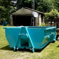 Nouveaux conteneurs à benne basculante de type baignoire robustes pour usine de recyclage des déchets