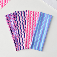 Bandeau élastique à rayures ondulées pour femme, idéal pour le sport, la gym, le yoga, style Y2K, pour le maquillage quotidien et la décoration de coiffure mignonne