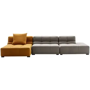 Italienische Luxus Stoff Modular Sofa Sets Farbe Match Sofa L-Form Sofa Zusammensetzung Wohn möbel