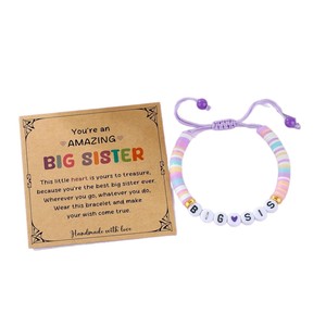 2026 New Bohemian Cute Handmade Colored Soft Pottery Letter Beads Simple Weaving <strong>Sisters</strong> <strong>Bracelet</strong> - Product Image 5