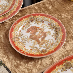 ชุดจานรองถ้วยลายมังกร32ชิ้นสไตล์ยุโรปหรูหราสไตล์ยุโรป - Product Image 3