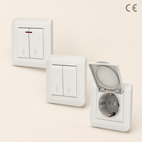Prise murale standard européenne 82 mm, unipolaire, 10A/16A, en matériau PC, certifiée CE RoHS, 250V, garantie de 2 ans