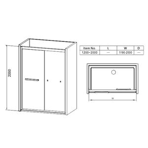 Puerta <span class=keywords><strong>de</strong></span> <span class=keywords><strong>ducha</strong></span> <span class=keywords><strong>de</strong></span> baño moderna <span class=keywords><strong>de</strong></span> tamaño personalizado, doble corredera con marco <span class=keywords><strong>de</strong></span> acero inoxidable 304, sello antifugas para hotel en casa - Product Image 2