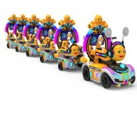 Train sans rails sur le thème du dragon chinois pour enfants, manège lumineux à LED pour centres commerciaux et parcs